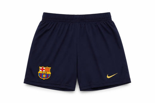 Front view of Nike boys’ blue athletic football shorts, size 176