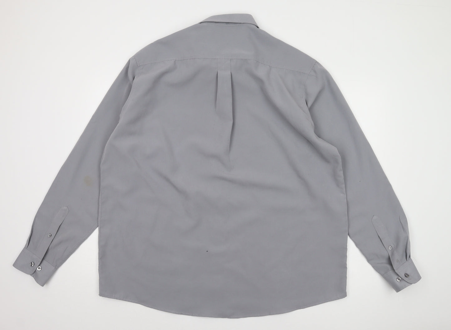 Cotton Traders Men's 2XL Grey Long Sleeve Shirt
