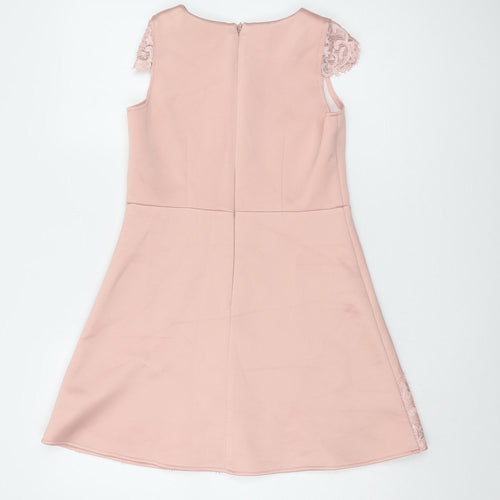Lipsy Girls Pink A-Line Party Dress, Knee Length, 11 Years
