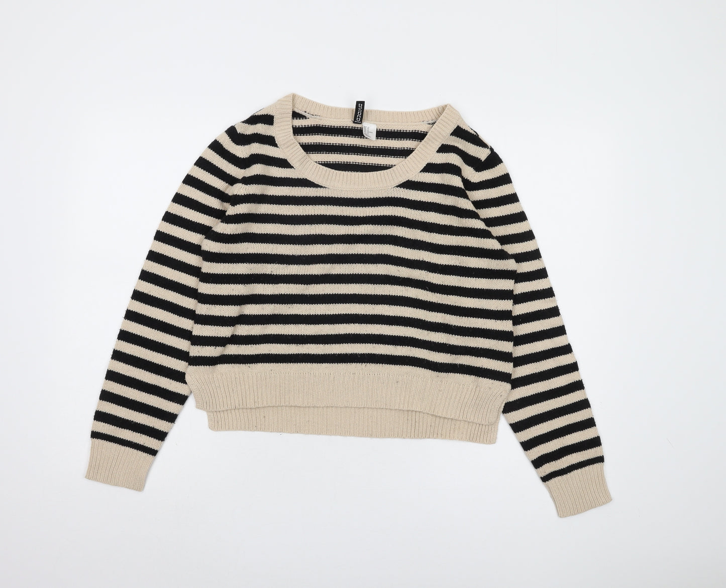 H&M Women's Multicoloured Striped Jumper, Size 12