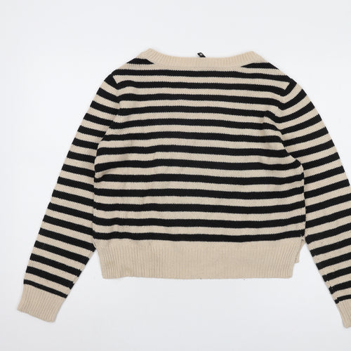 H&M Women's Multicoloured Striped Jumper, Size 12