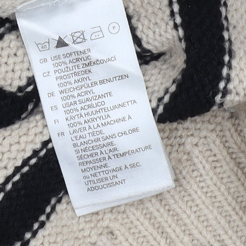 H&M Women's Multicoloured Striped Jumper, Size 12