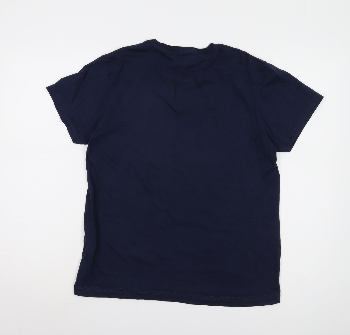 Pierre Cardin Men's Blue Graphic Logo T-Shirt Medium
