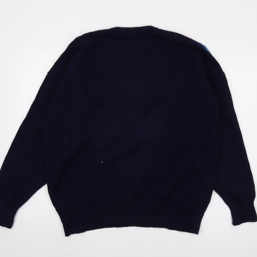 Clan Royal Men's Multicoloured Argyle Wool Pullover