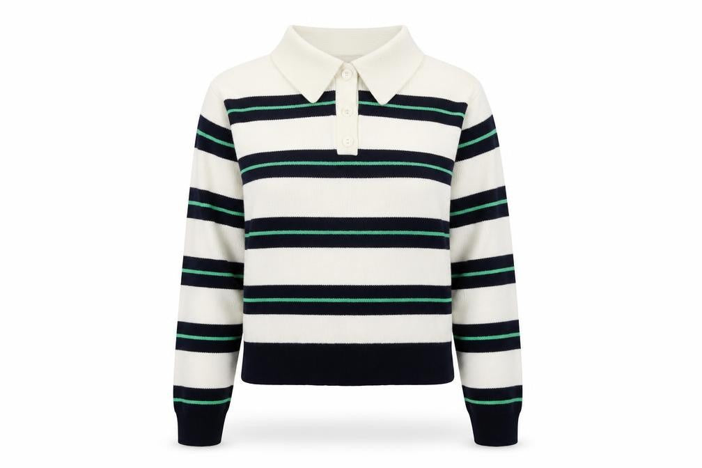 Mango Women's Multicoloured Collared Pullover Jumper S