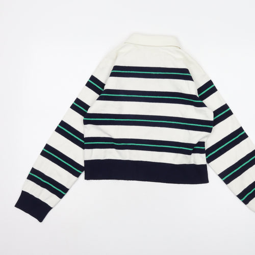 MNG Women's Multicoloured Collared Pullover Jumper S