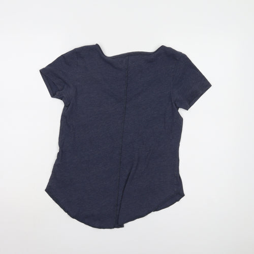 Hollister Women's Blue XS V-Neck Jersey T-Shirt