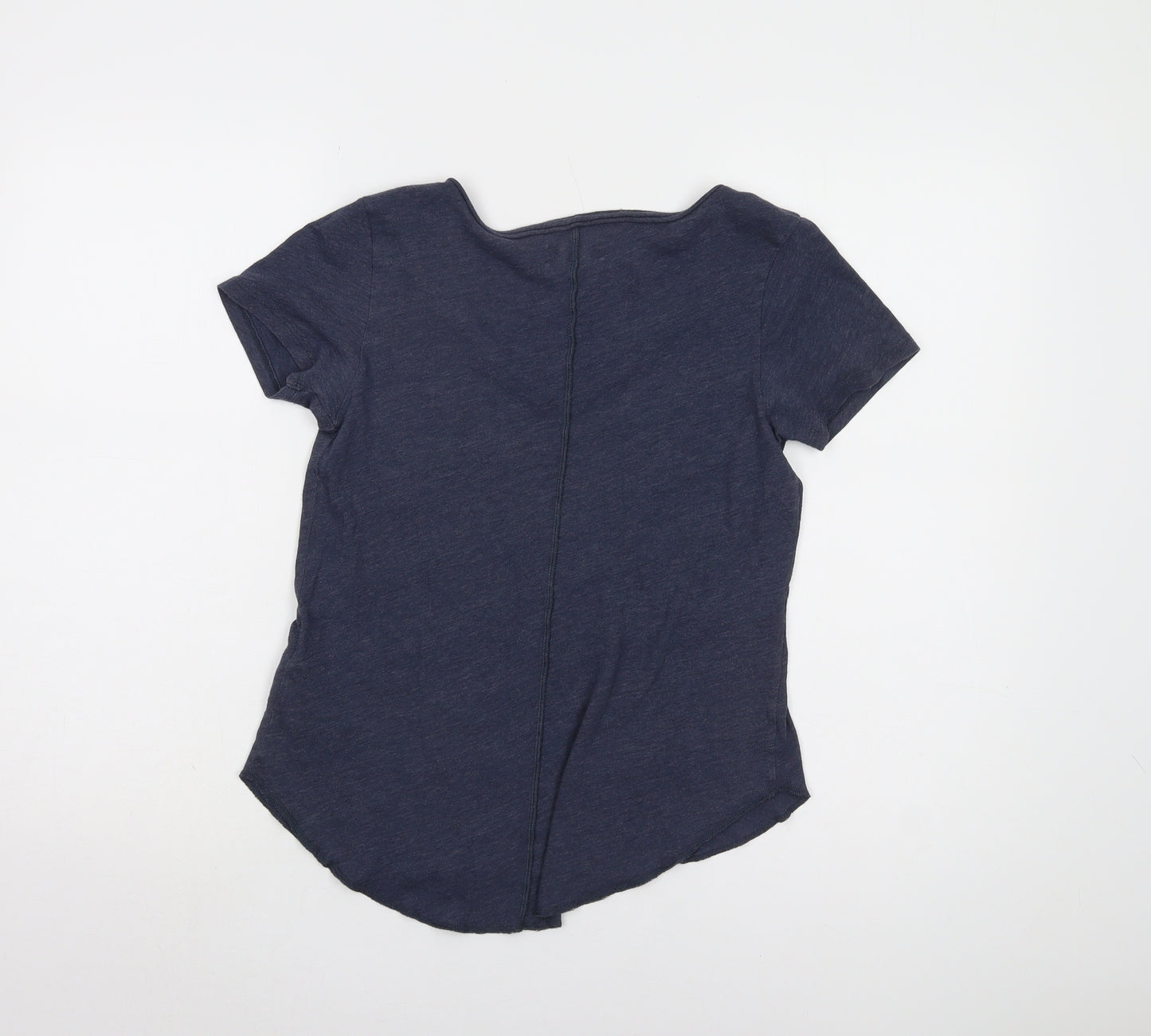 Hollister Women's Blue XS V-Neck Jersey T-Shirt