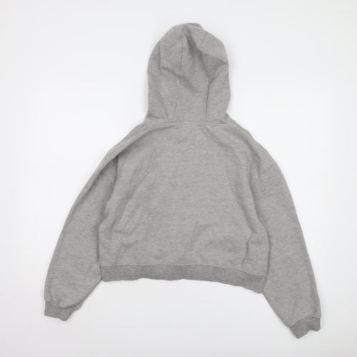 Threadbare Women's Grey 1/2 Zip Hoodie Size 12