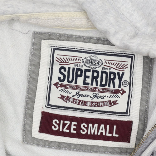 Superdry Grey Unisex Full Zip Hoodie - Small