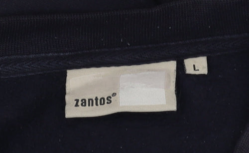 Zantos Men's Black Pullover Sweatshirt L