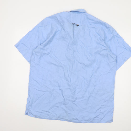 Henri Lloyd Men's Blue XL Short Sleeve Button-Up Shirt