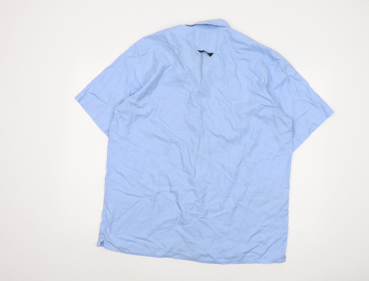 Henri Lloyd Men's Blue XL Short Sleeve Button-Up Shirt