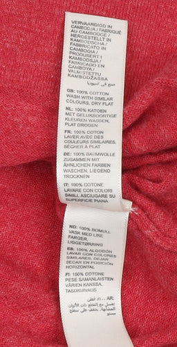 Fat Face Women's Red Cotton Cardigan UK 14 V-Neck