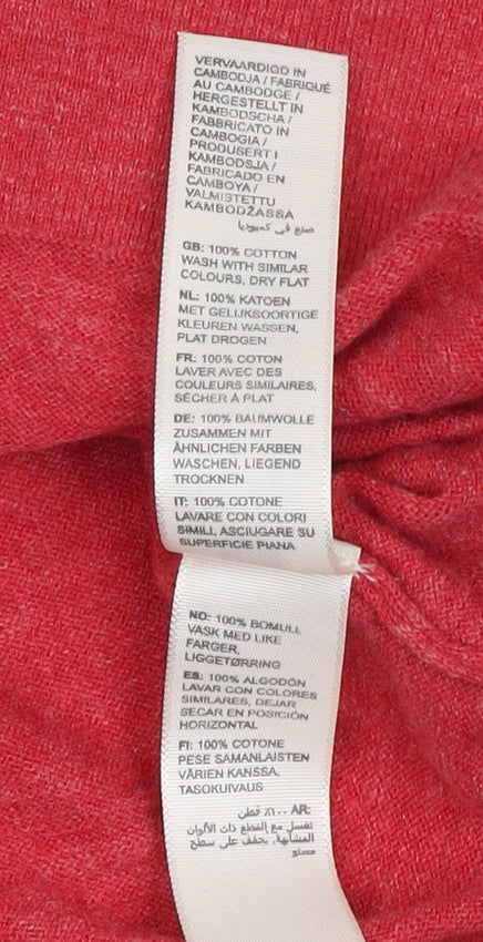 Fat Face Women's Red Cotton Cardigan UK 14 V-Neck