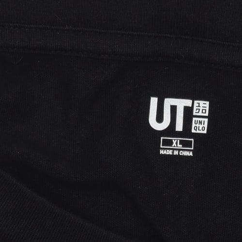 Uniqlo Men's Black Anime T-Shirt XL - Jujutsu Kaisen