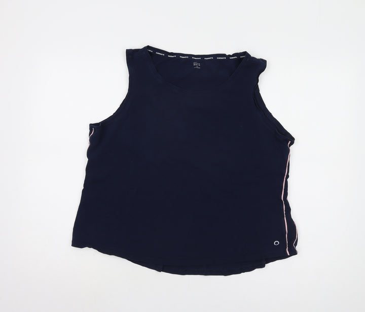 M&S Women's Blue Tank Top - Size 22