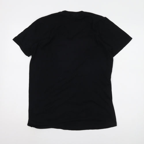Nasty Gal Women's Black Medium Embroidered T-Shirt