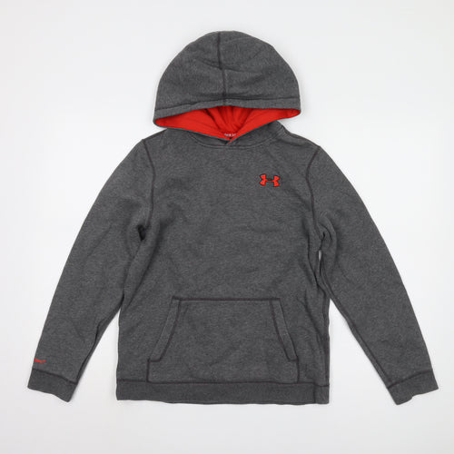 Under Armour Boys Grey Pullover Hoodie Age 12 Yrs