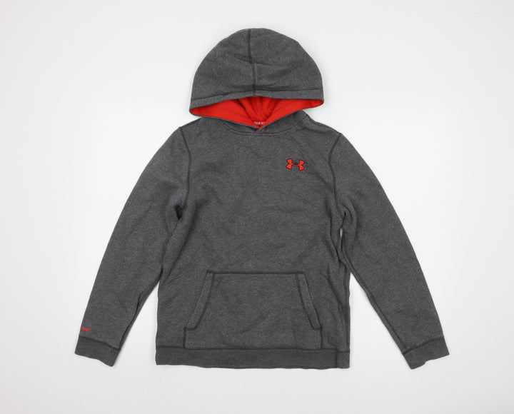 Under Armour Boys Grey Pullover Hoodie Age 12 Yrs