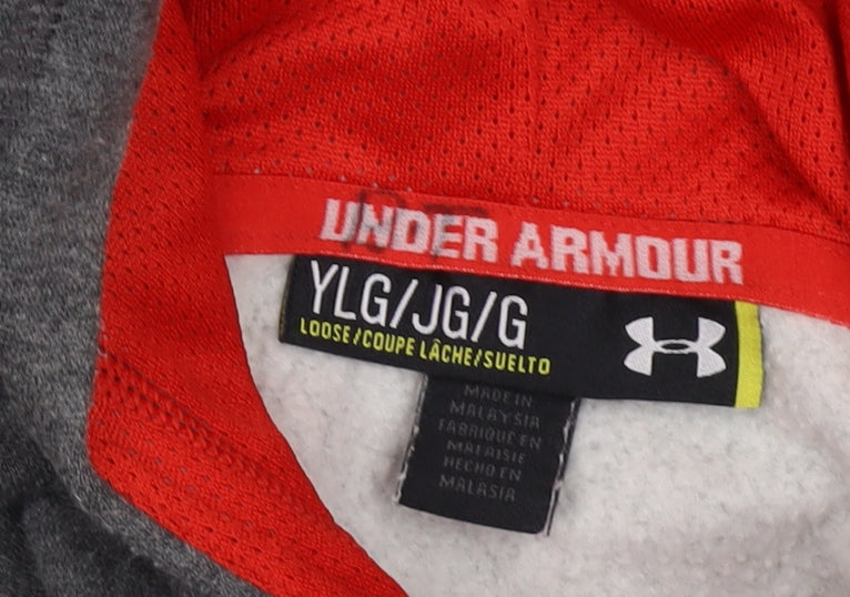 Under Armour Boys Grey Pullover Hoodie Age 12 Yrs
