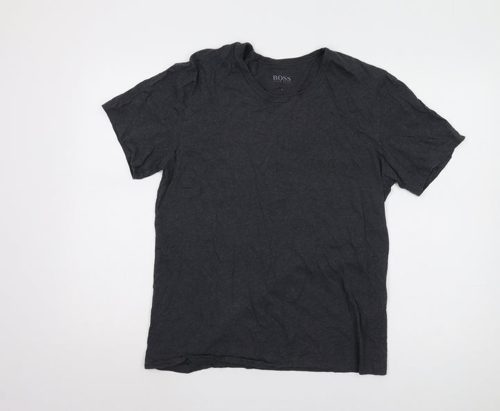 BOSS Men's Black Crew Neck T-Shirt Size L