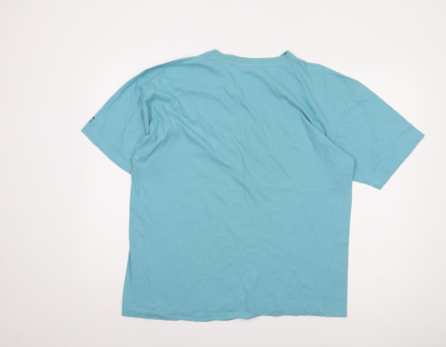 Cotton Traders Men's Blue V-Neck T-Shirt M