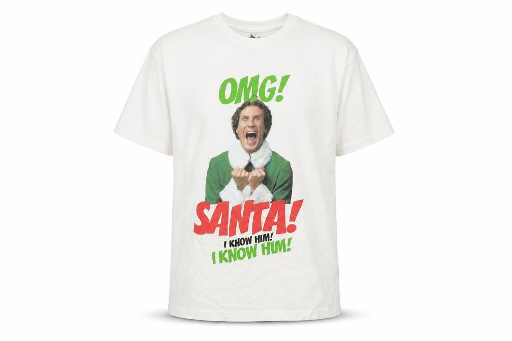 Elf Boys White Graphic T-Shirt 9-10 Years Xmas Festive Top