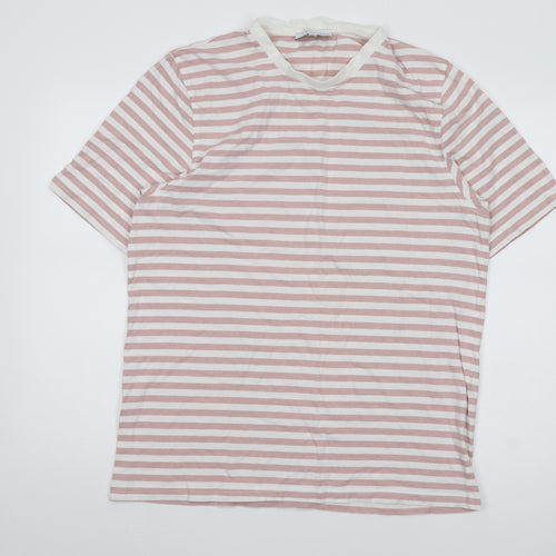 WEAR LONDON Women’s Pink Striped Ringer T-Shirt XL
