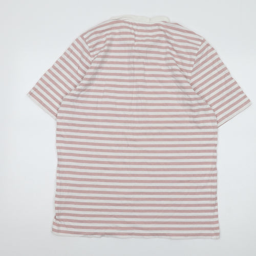 WEAR LONDON Women’s Pink Striped Ringer T-Shirt XL