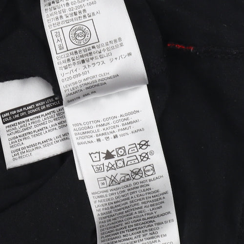 Levi's Men's Black Crew Neck Logo T-Shirt Size S