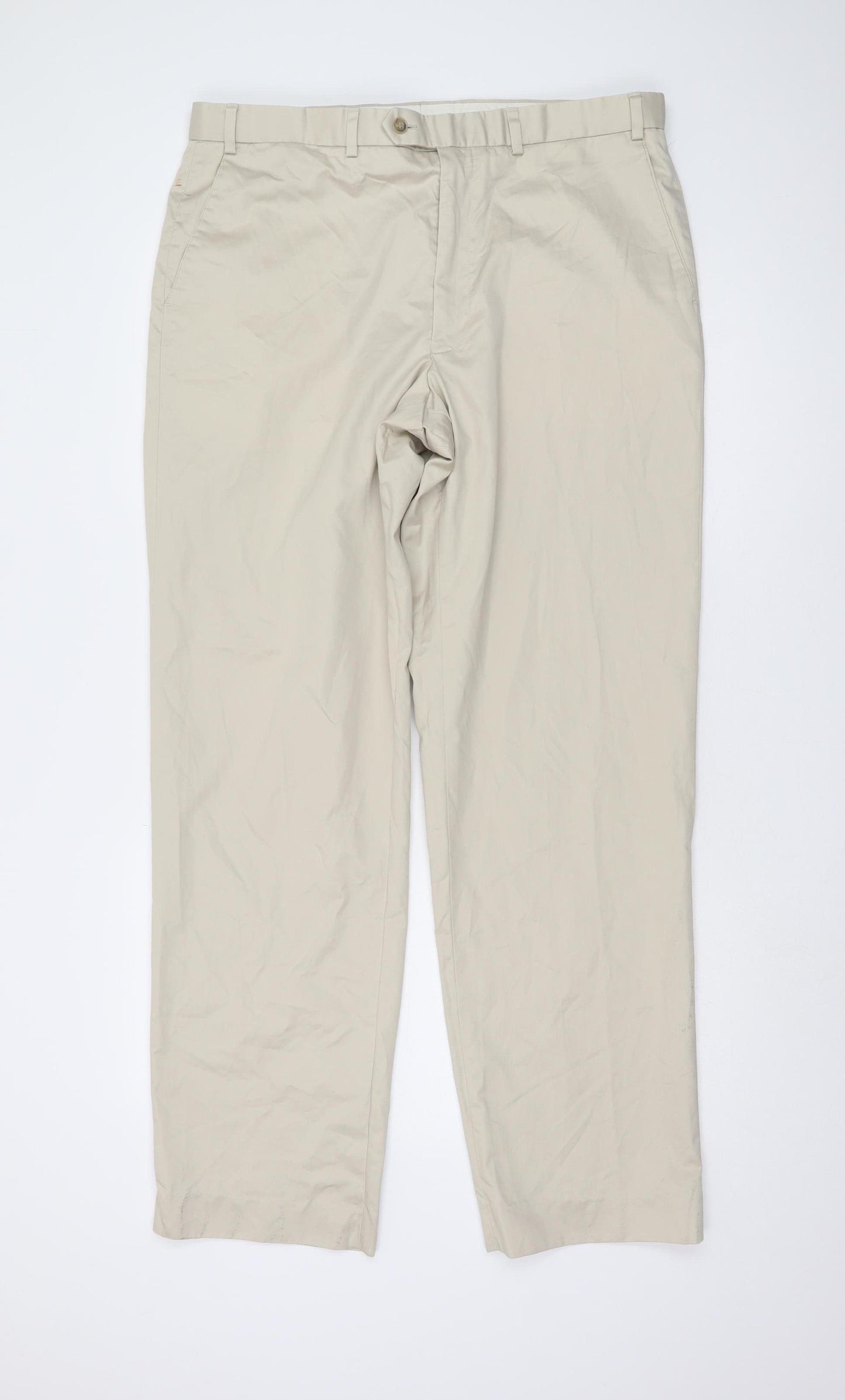 Marks and Spencer Men's Beige Trousers Size 36