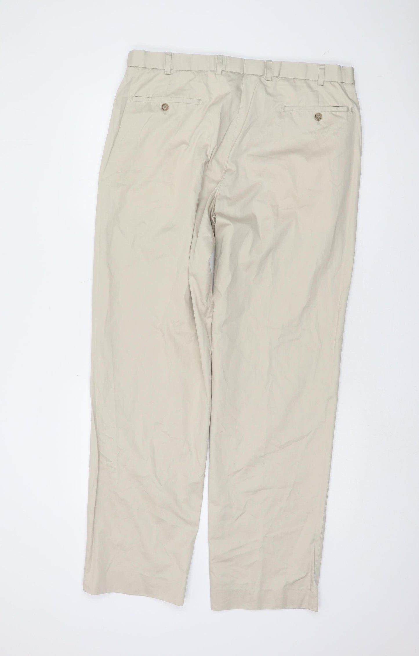 Marks and Spencer Men's Beige Trousers Size 36