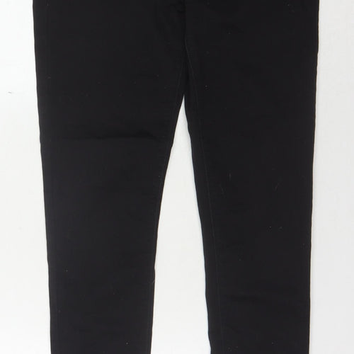Peacocks Women's Black Skinny Jeans Size 12 with Button Closure