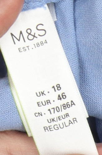 Marks and Spencer Blue Women's Trousers Size 18
