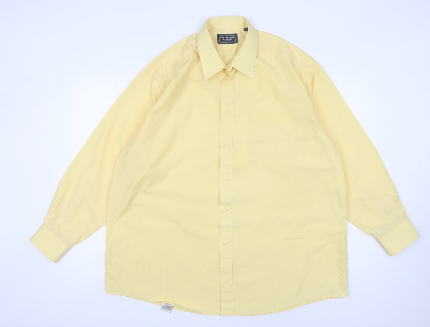 Greenwoods Classic Men’s Yellow Long Sleeve Shirt