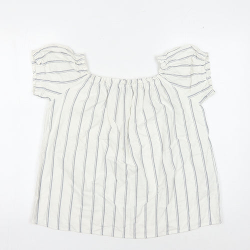 Vero Moda Women’s White Striped Tunic Blouse Size L