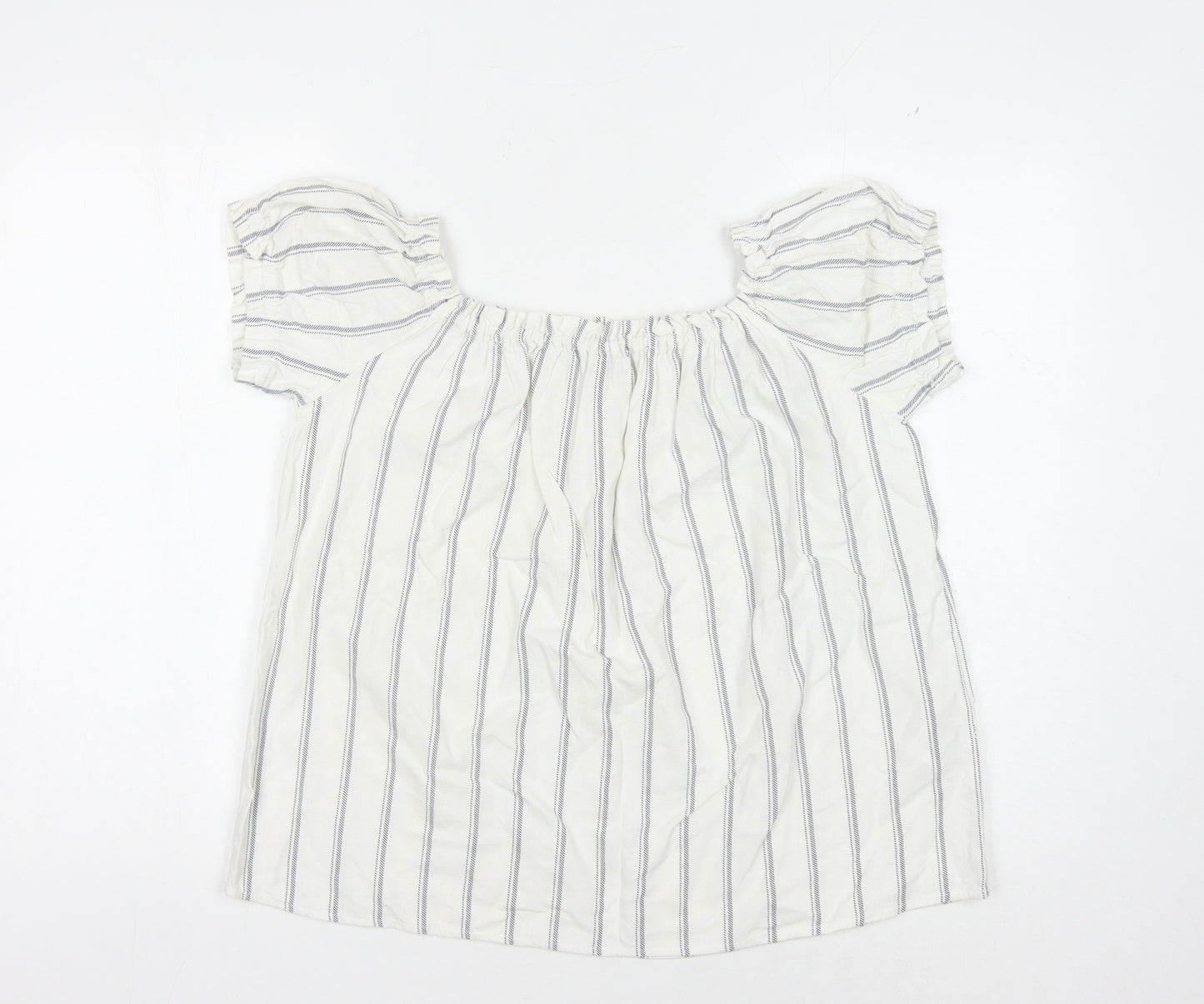 Vero Moda Women’s White Striped Tunic Blouse Size L