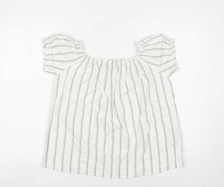 Vero Moda Women’s White Striped Tunic Blouse Size L