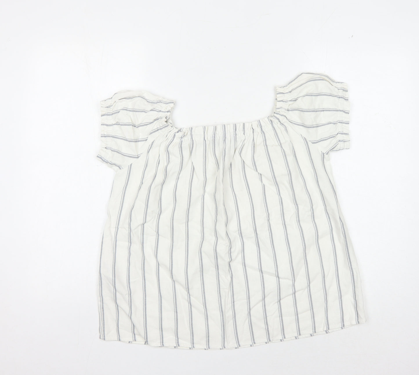 Vero Moda Women’s White Striped Tunic Blouse Size L