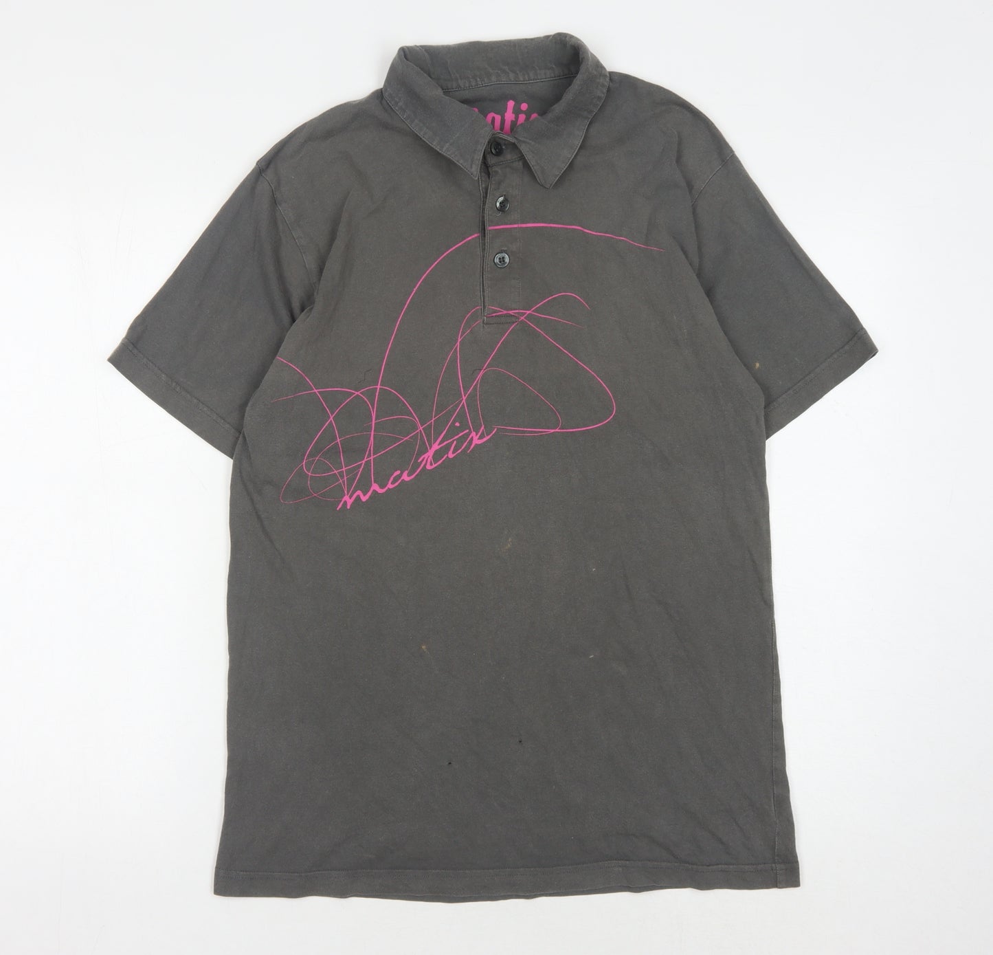 Matix Unisex Grey Cotton Polo Shirt | L | Casual Classic