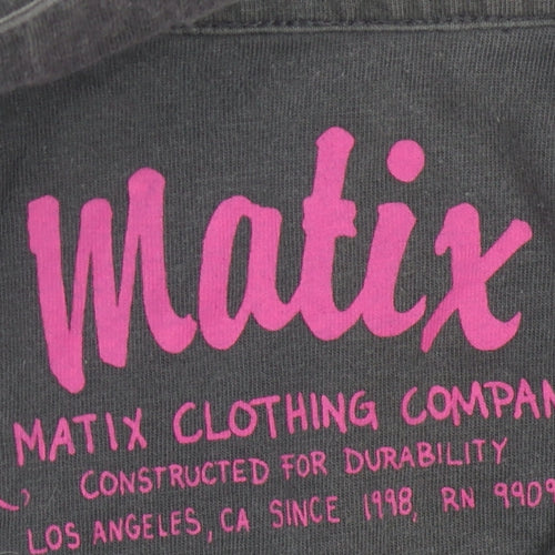 Matix Unisex Grey Cotton Polo Shirt | L | Casual Classic