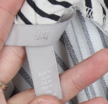 H&M Women's Striped Kimono Blouse, Size M - Casual Style