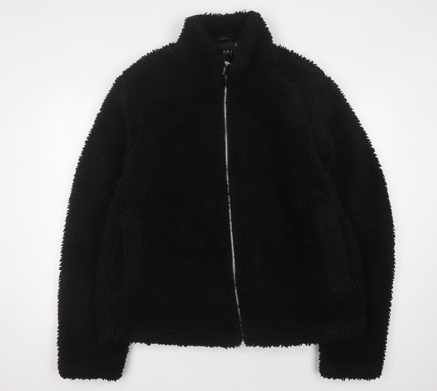 boohooMAN Men's Black Faux Fur Jacket - Size L