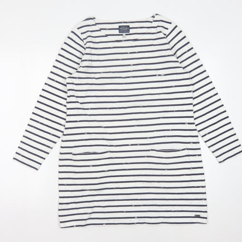 Joules Women's Striped Long Sleeve Cotton Shift Dress