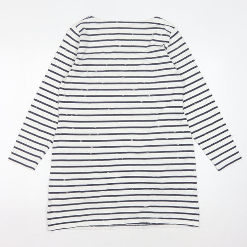 Joules Women's Striped Long Sleeve Cotton Shift Dress