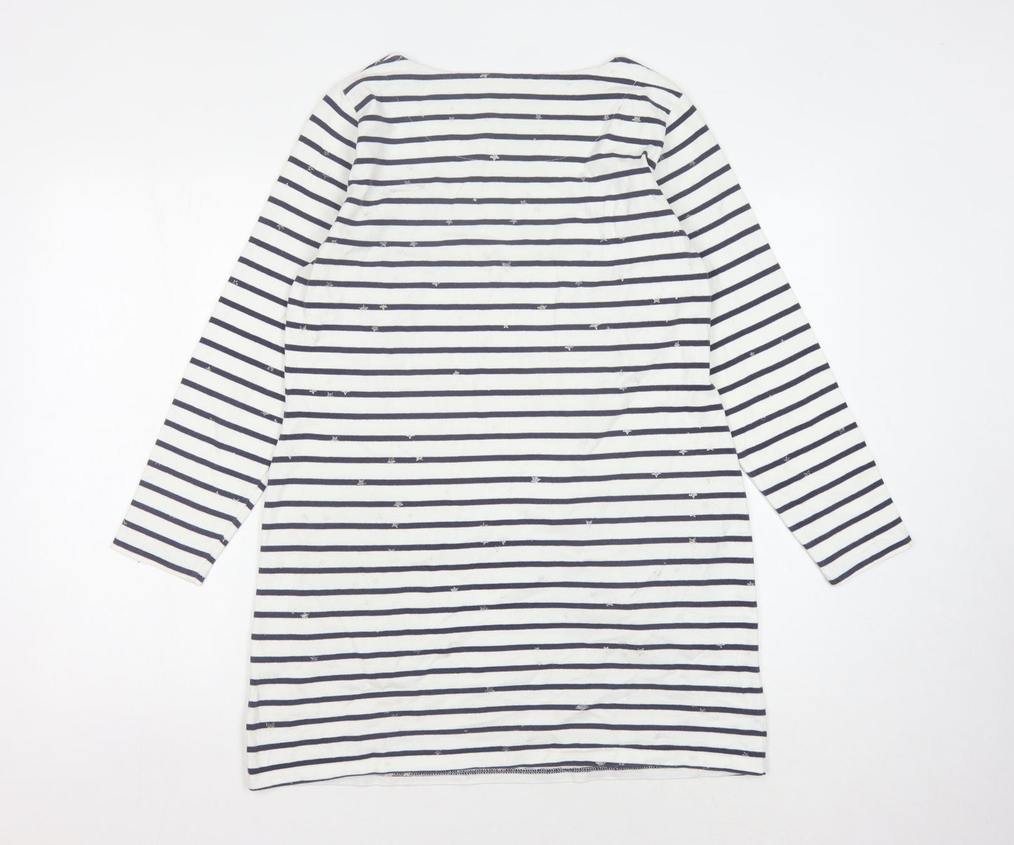 Joules Women's Striped Long Sleeve Cotton Shift Dress