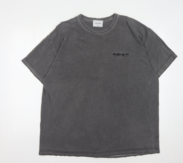 Nothing Is Sacred Men's Grey Crew Neck T-Shirt L