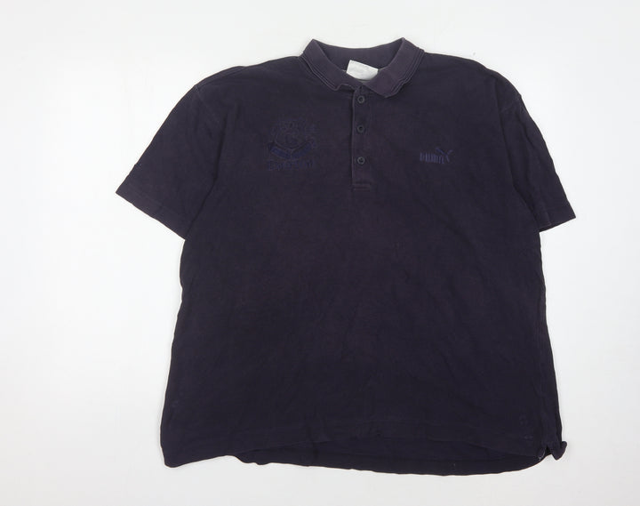 Puma Men's Black Polo Shirt L Short Sleeve