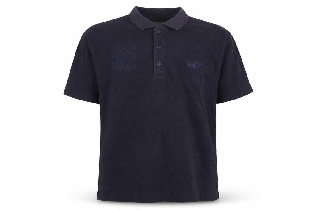 Front view of Puma Men's Black Polo Shirt L Short Sleeve